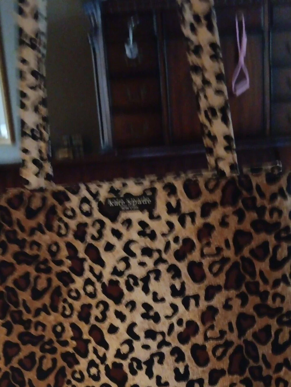 Designer Like Leopard Print Satchel - Brown and Black